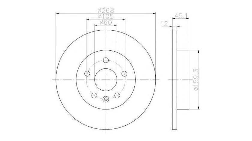 Disc frana Chevrolet CRUZE Station Wagon (J308) 2012-2016 #3 08B35710