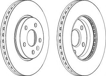 Disc frana CHEVROLET CRUZE Station Wagon (J308) (2012 - 2016) FERODO DDF1869 piesa NOUA