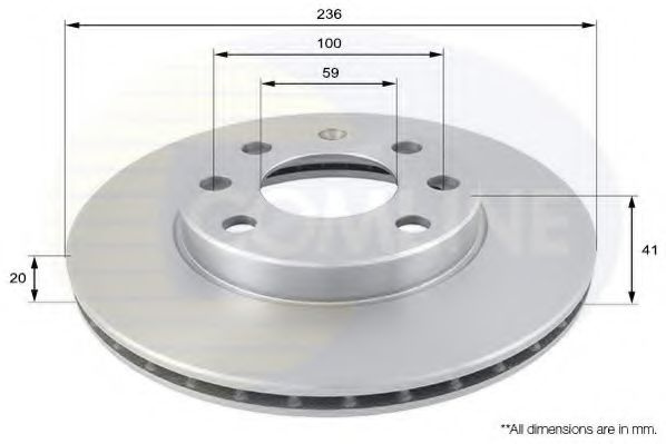 Disc frana CHEVROLET KALOS (2005 - 2016) COMLINE ADC1047V piesa NOUA