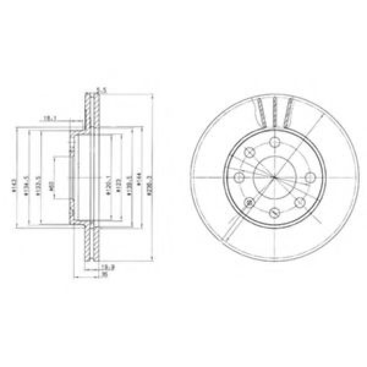 Disc frana CHEVROLET KALOS (2005 - 2016) DELPHI BG2278 piesa NOUA