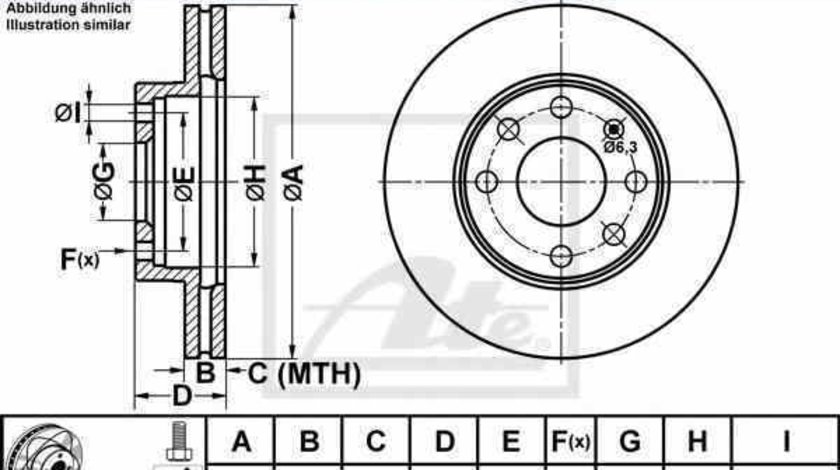 Disc frana CHEVROLET KALOS ATE 24.0320-0115.1