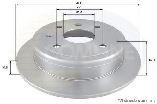 Disc frana CHEVROLET LACETTI Combi (J200) (2005 - 2016) COMLINE ADC1079 piesa NOUA