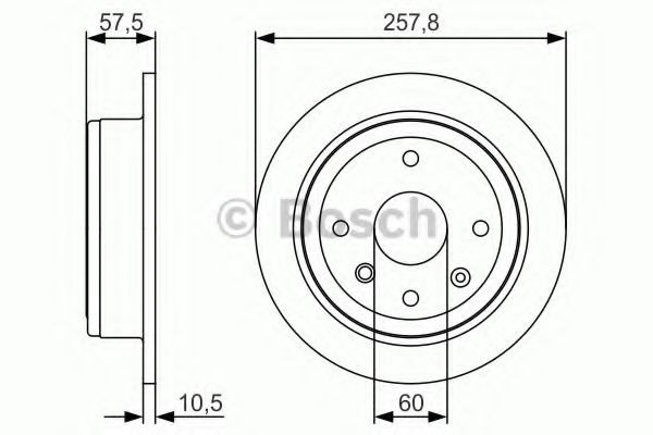 Disc frana CHEVROLET LACETTI (J200) (2003 - 2016) BOSCH 0 986 479 S08 piesa NOUA