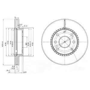 Disc frana CHEVROLET LACETTI (J200) (2003 - 2016) KRIEGER 0950004305 piesa NOUA