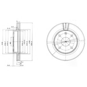 Disc frana CHEVROLET LACETTI (J200) (2003 - 2016) DELPHI BG4003 piesa NOUA