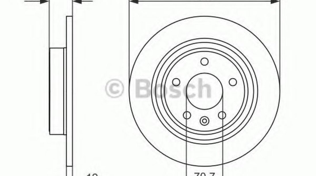 Disc frana CHEVROLET ORLANDO (J309) (2010 - 2016) BOSCH 0 986 479 C58 piesa NOUA