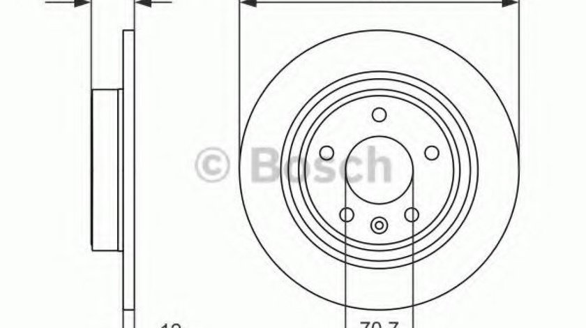 Disc frana CHEVROLET ORLANDO (J309) (2010 - 2016) BOSCH 0 986 479 646 piesa NOUA