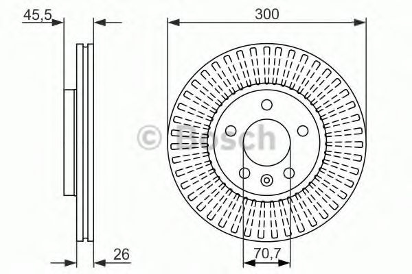 Disc frana CHEVROLET ORLANDO (J309) (2010 - 2016) BOSCH 0 986 479 C56 piesa NOUA