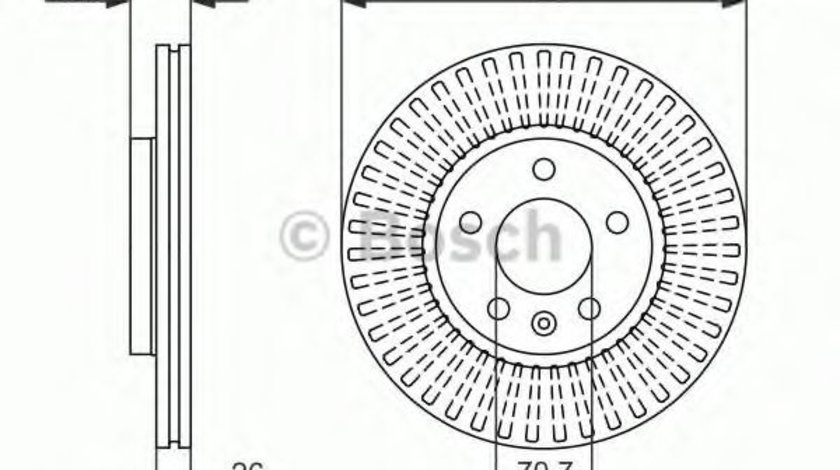 Disc frana CHEVROLET ORLANDO (J309) (2010 - 2016) BOSCH 0 986 479 C56 piesa NOUA