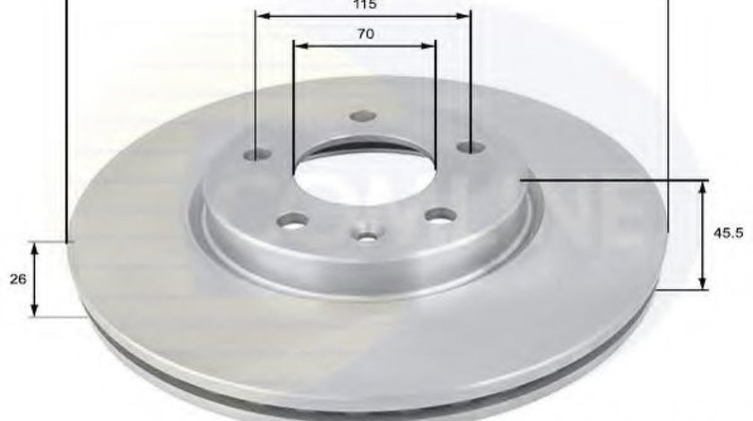 Disc frana CHEVROLET ORLANDO (J309) (2010 - 2016) COMLINE ADC1153V piesa NOUA