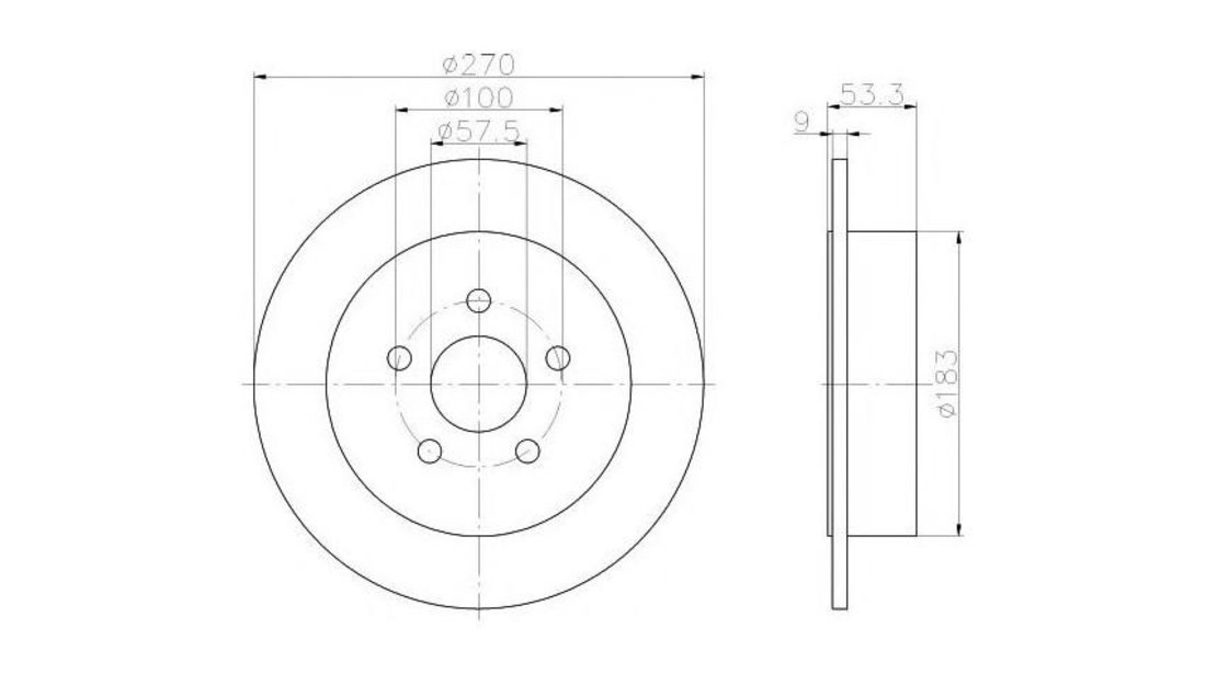 Disc frana Chrysler NEON Mk II 1999-2006 #2 04509553AB