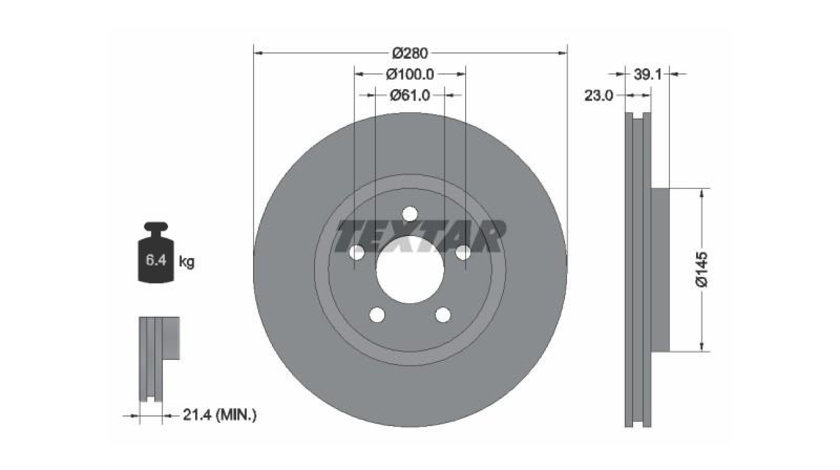 Disc frana Chrysler PT CRUISER Cabriolet 2000-2010 #2 04509994AA