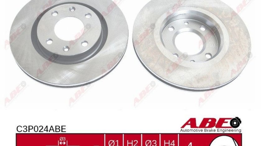 Disc frana CITROËN C-ELYSEE Producator ABE C3P024ABE