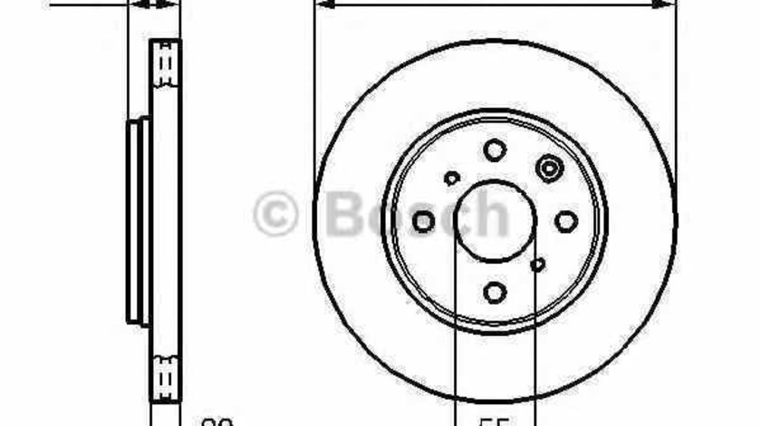 Disc frana CITROËN C1 II BOSCH 0 986 479 239