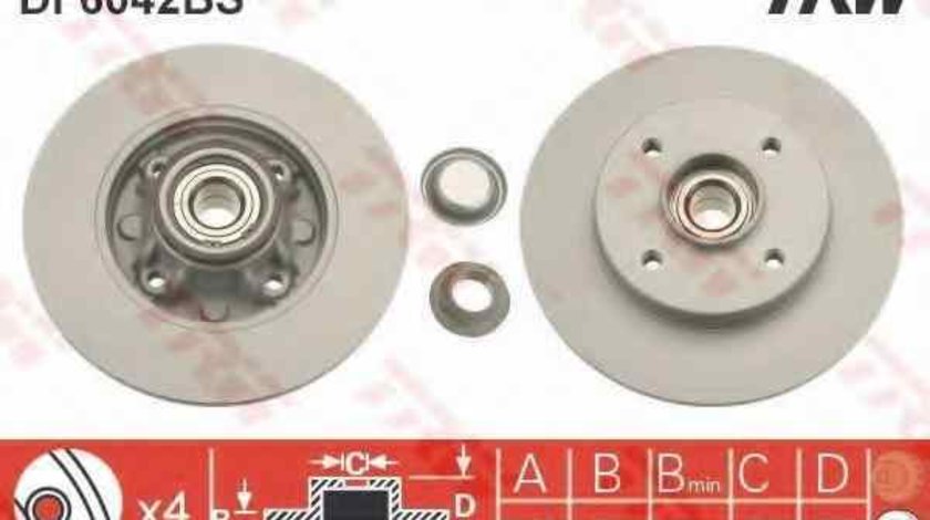 Disc frana CITROËN C4 II B7 TRW DF6042BS