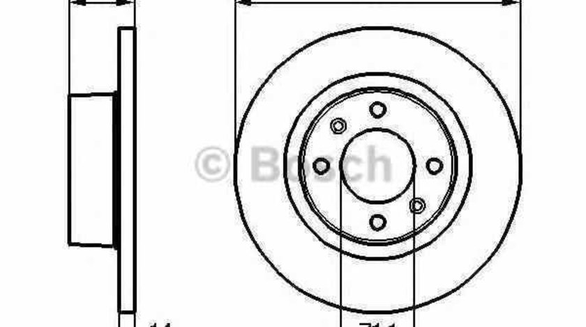 Disc frana CITROËN C5 II RC BOSCH 0 986 478 981