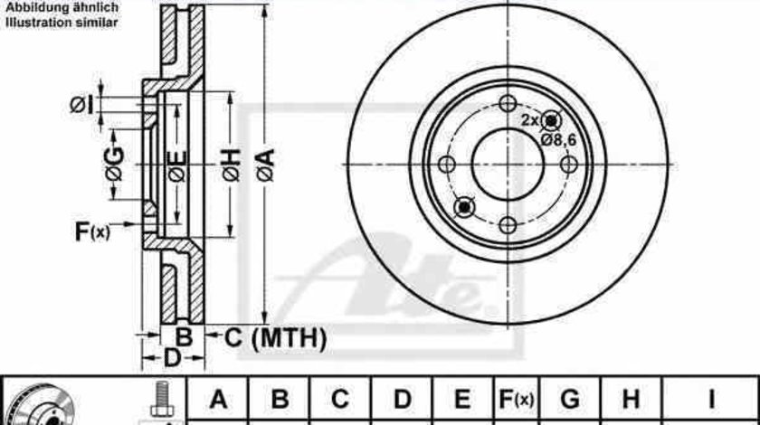 Disc frana CITROËN DS5 ATE 24.0126-0120.1