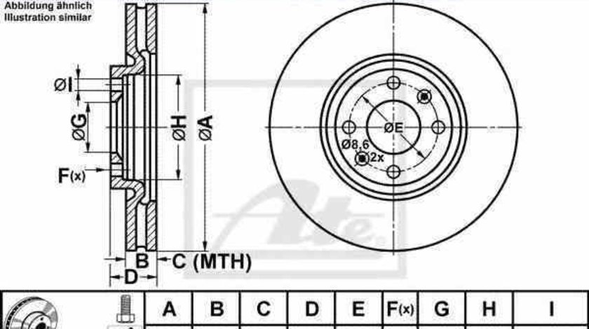 Disc frana CITROËN DS5 ATE 24.0126-0159.1