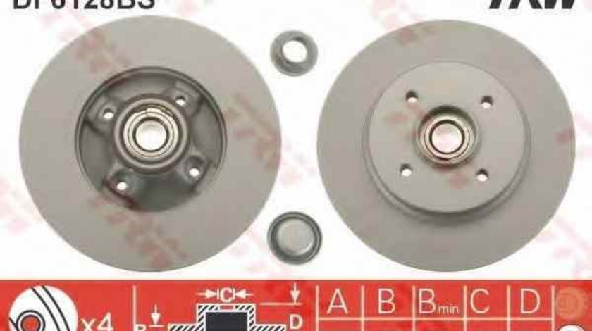 Disc frana CITROËN DS5 TRW DF6128BS