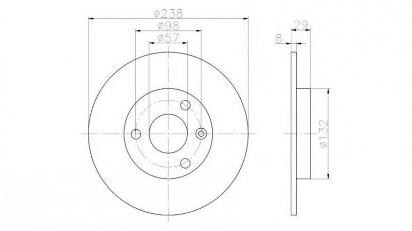 Disc frana Citroen AX (ZA-_) 1986-1998 #2 08492910