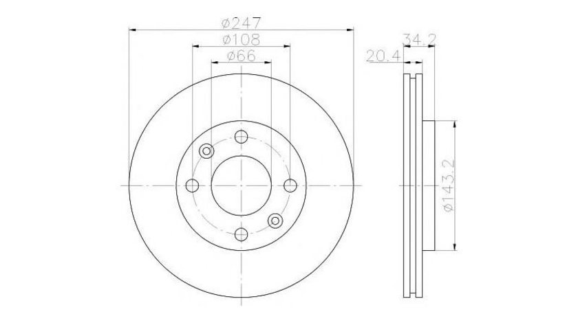 Disc frana Citroen AX (ZA-_) 1986-1998 #2 09519610