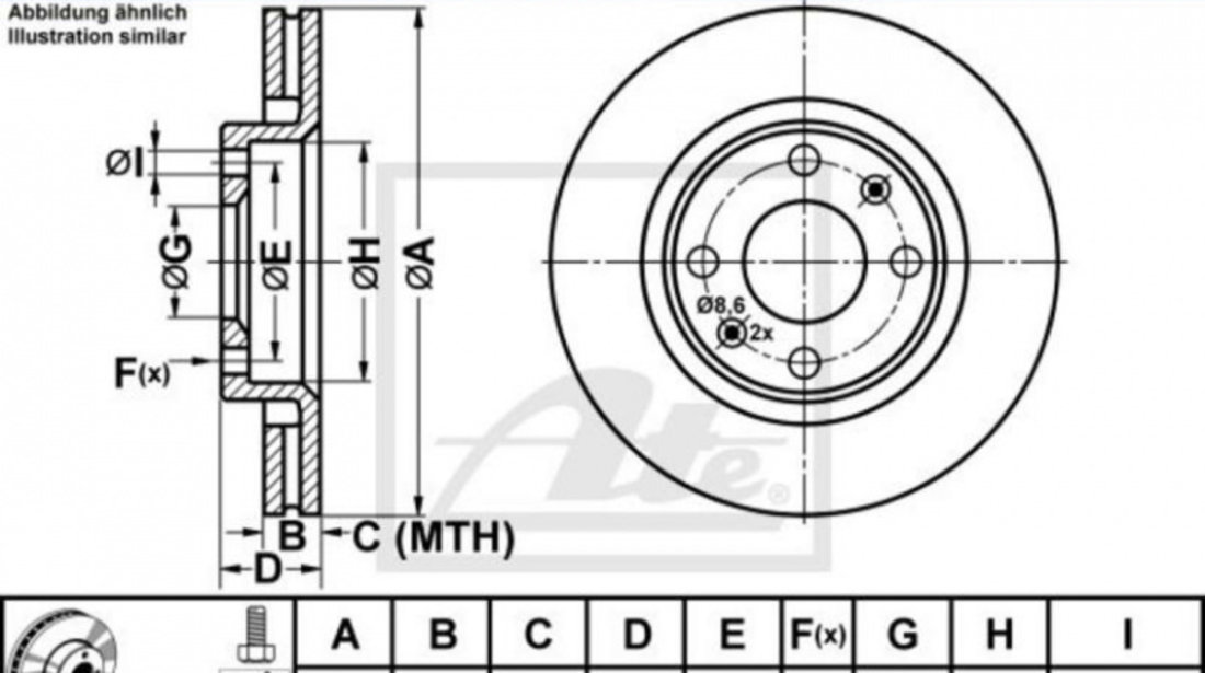 Disc frana Citroen BERLINGO caroserie (M_) 1996-2016 #2 0986478618