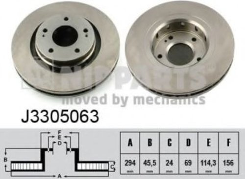 Disc frana CITROEN C-CROSSER (EP) (2007 - 2016) NIPPARTS J3305063 piesa NOUA