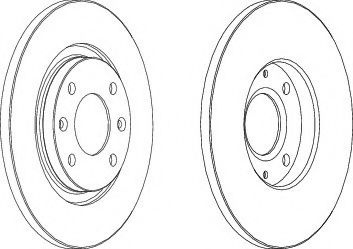 Disc frana CITROEN C-ELYSEE (2012 - 2016) FERODO DDF1000 piesa NOUA