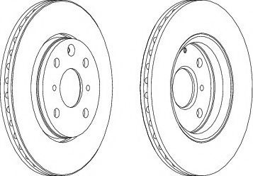 Disc frana CITROEN C1 II (2014 - 2016) FERODO DDF1527 piesa NOUA