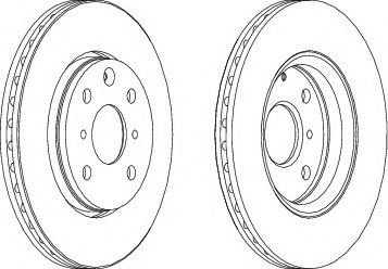 Disc frana CITROEN C1 II (2014 - 2016) FERODO DDF1527 piesa NOUA