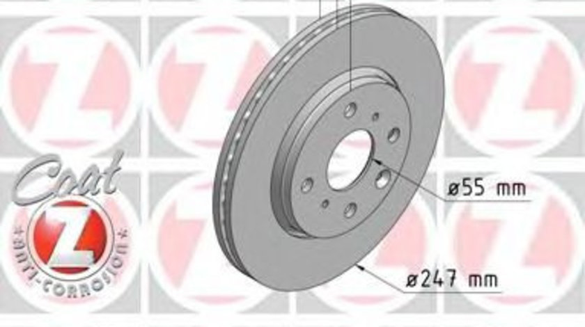 Disc frana CITROEN C1 (PM, PN) (2005 - 2016) ZIMMERMANN 180.3021.20 piesa NOUA