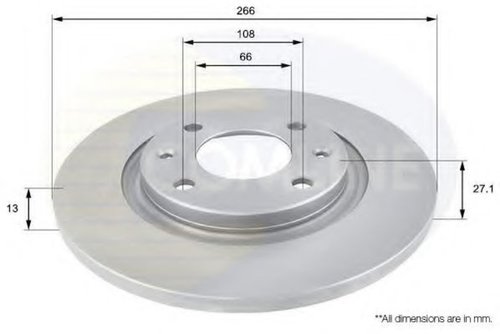 Disc frana CITROEN C2 ENTERPRISE (2009 - 2016) COMLINE ADC1521 piesa NOUA