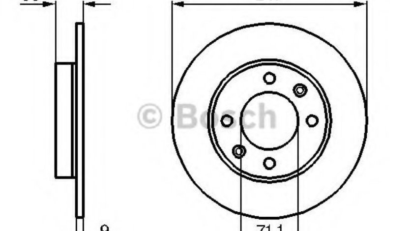 Disc frana CITROEN C2 (JM) (2003 - 2016) BOSCH 0 986 479 B40 piesa NOUA