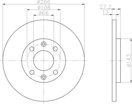 Disc frana CITROEN C2 (JM) (2003 - 2016) TEXTAR 92089103 piesa NOUA