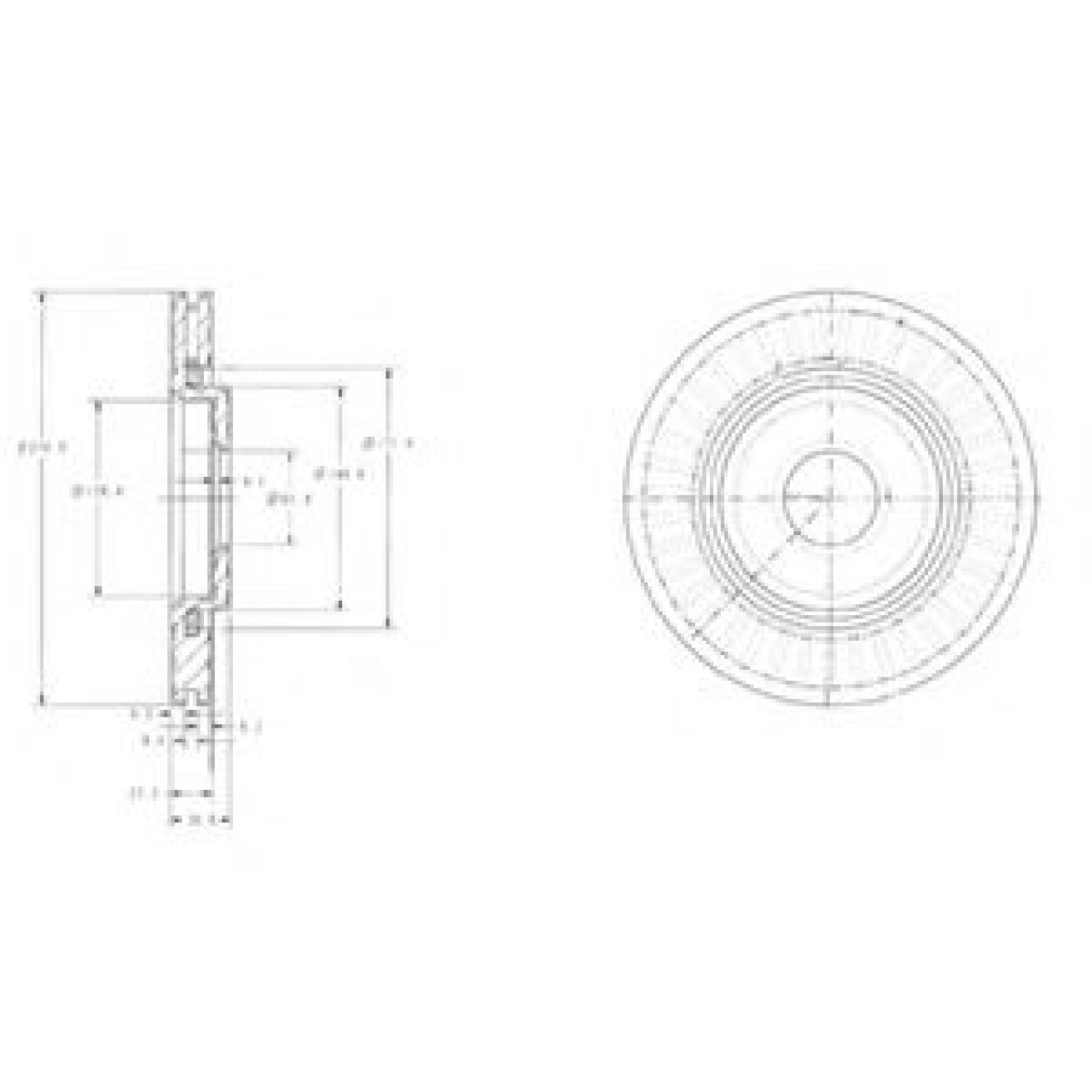 Disc frana CITROEN C3 I (FC) (2002 - 2016) DELPHI BG3620 piesa NOUA