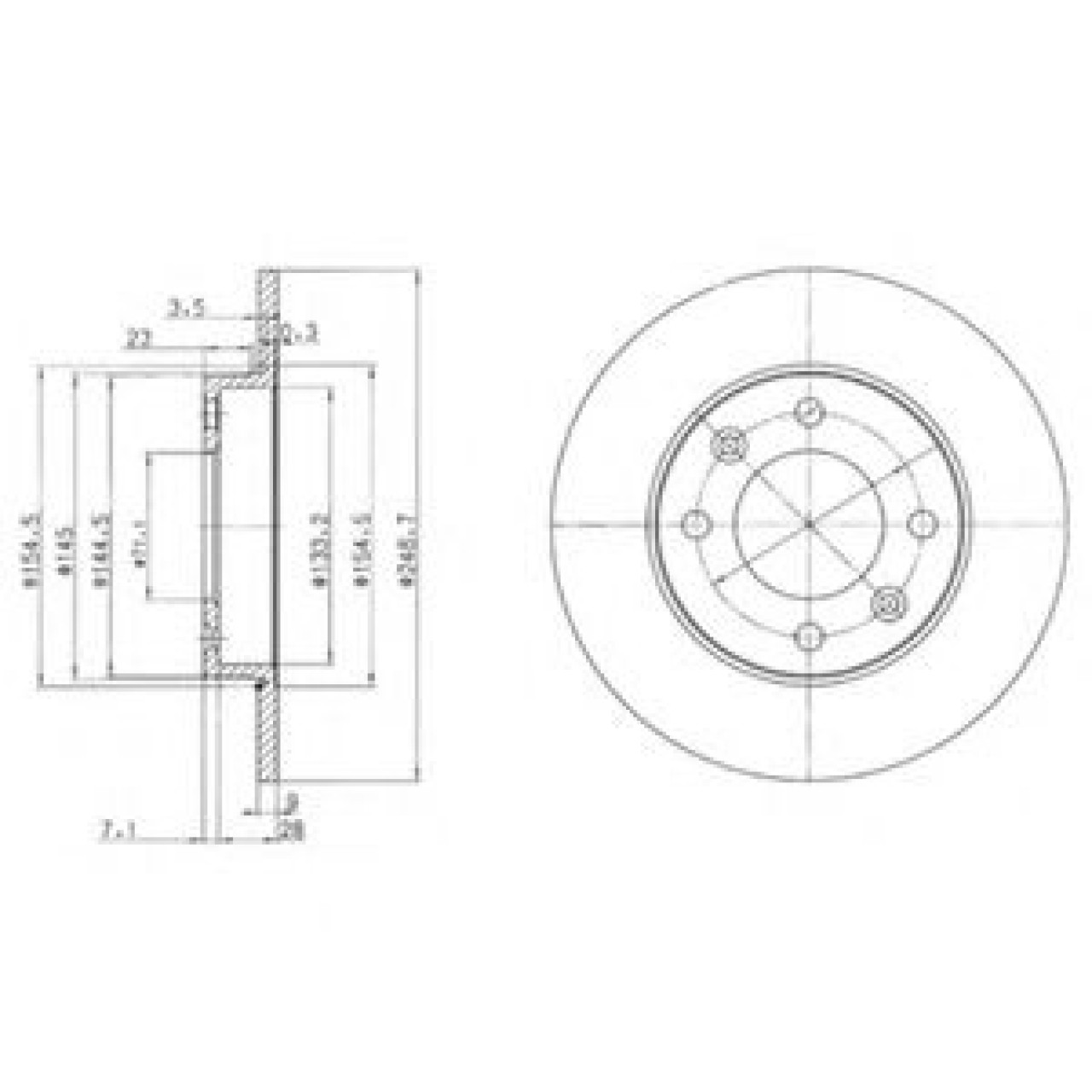 Disc frana CITROEN C3 I (FC) (2002 - 2016) DELPHI BG3653 piesa NOUA