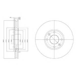 Disc frana CITROEN C3 I (FC) (2002 - 2016) DELPHI BG3622 piesa NOUA