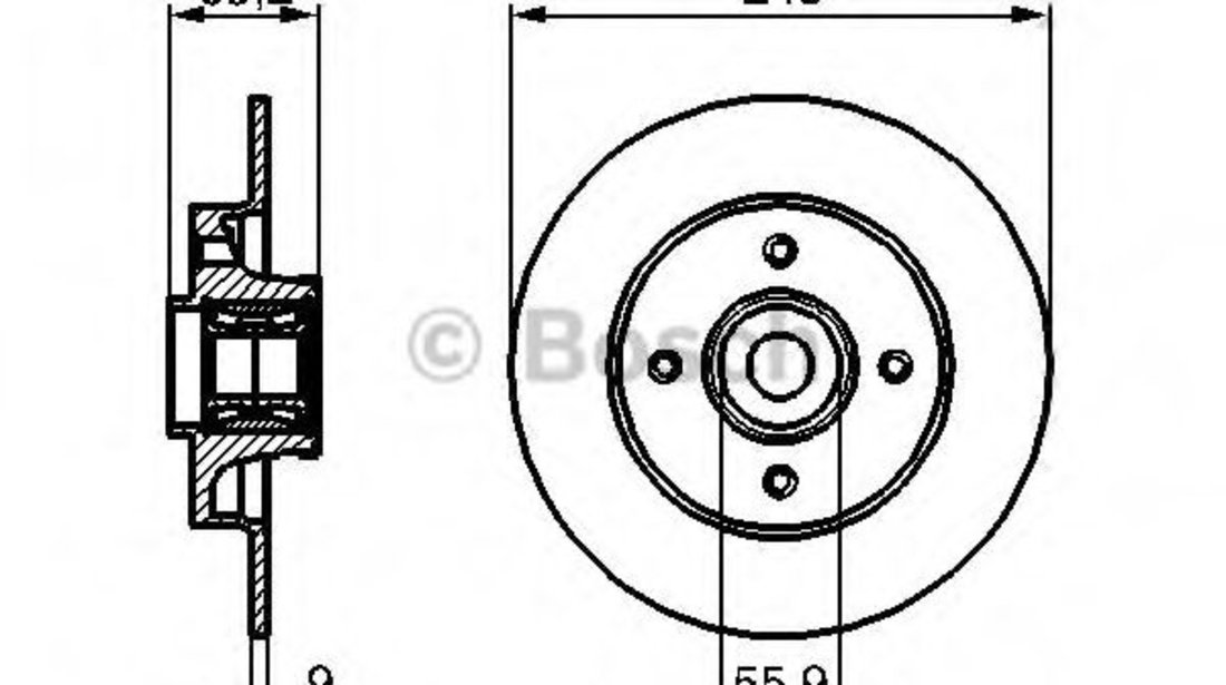 Disc frana CITROEN C3 II (2009 - 2016) BOSCH 0 986 479 275 piesa NOUA