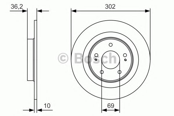 Disc frana CITROEN C4 AIRCROSS (2010 - 2016) BOSCH 0 986 479 B04 piesa NOUA