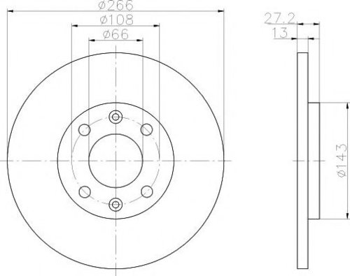 Disc frana CITROEN C4 CACTUS (2014 - 2016) TEXTAR 92089103 piesa NOUA