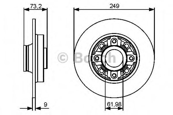 Disc frana CITROEN C4 Cupe (LA) (2004 - 2011) BOSCH 0 986 479 400 piesa NOUA
