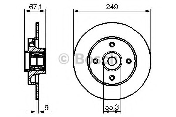 Disc frana CITROEN C4 Cupe (LA) (2004 - 2011) BOSCH 0 986 479 279 piesa NOUA