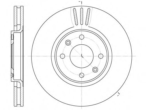 Disc frana CITROEN C4 Grand Picasso I (UA) (2006 - 2016) REMSA 6604.10 piesa NOUA