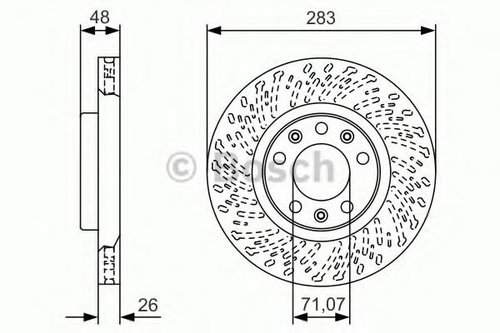 Disc frana CITROEN C4 Grand Picasso II (2013 - 2016) BOSCH 0 986 479 C35 piesa NOUA