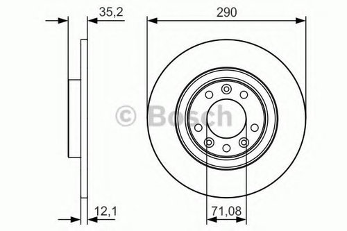 Disc frana CITROEN C4 Grand Picasso II (2013 - 2016) BOSCH 0 986 479 C25 piesa NOUA