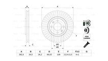 Disc frana Citroen C4 I (LC_) 2004-2011 #3 0986478...