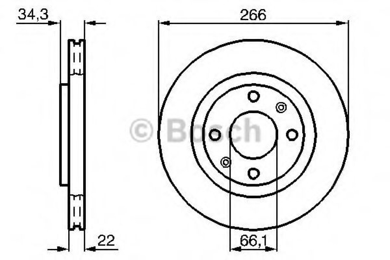 Disc frana CITROEN C4 I (LC) (2004 - 2011) BOSCH 0 986 478 618 piesa NOUA