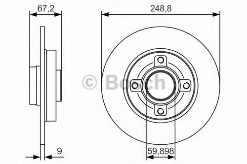 Disc frana CITROEN C4 I (LC) (2004 - 2011) BOSCH 0 986 479 S42 piesa NOUA