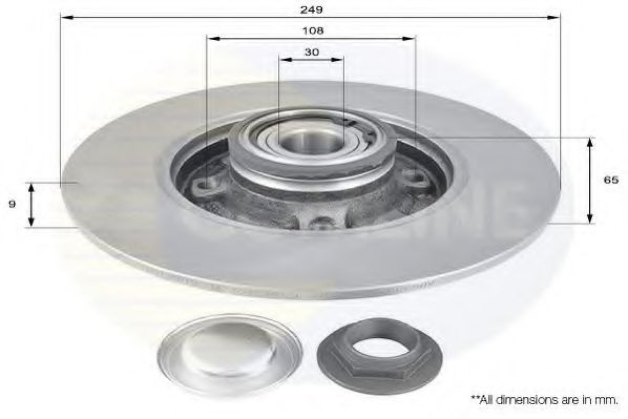Disc frana CITROEN C4 I (LC) (2004 - 2011) COMLINE ADC3002 piesa NOUA