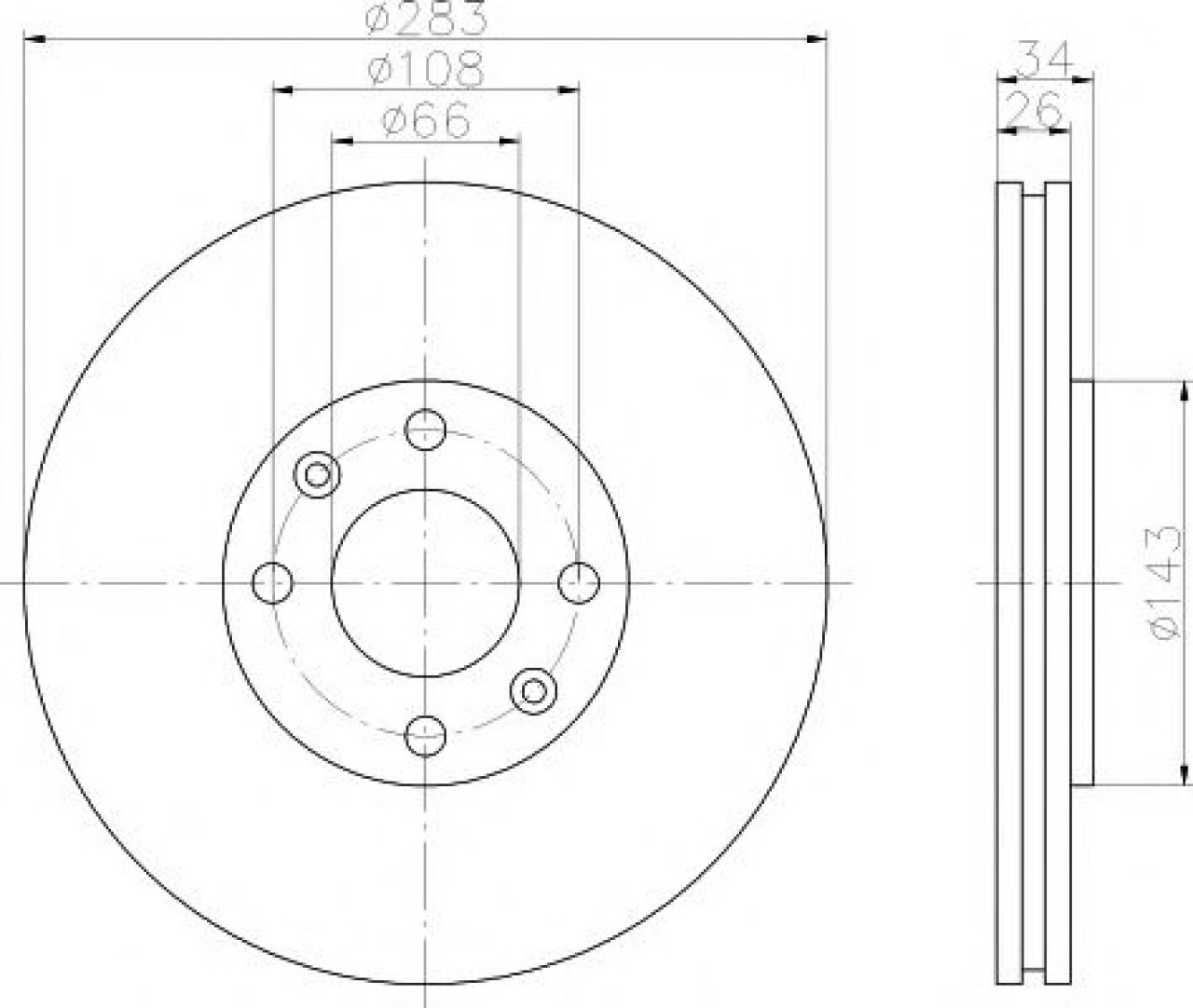 Disc frana CITROEN C4 I (LC) (2004 - 2011) TEXTAR 92111603 piesa NOUA